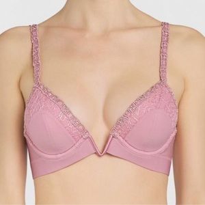 La Perla Purple Rose Triangle V Bra 32D